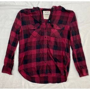 Garage Flannel Hoodie Red